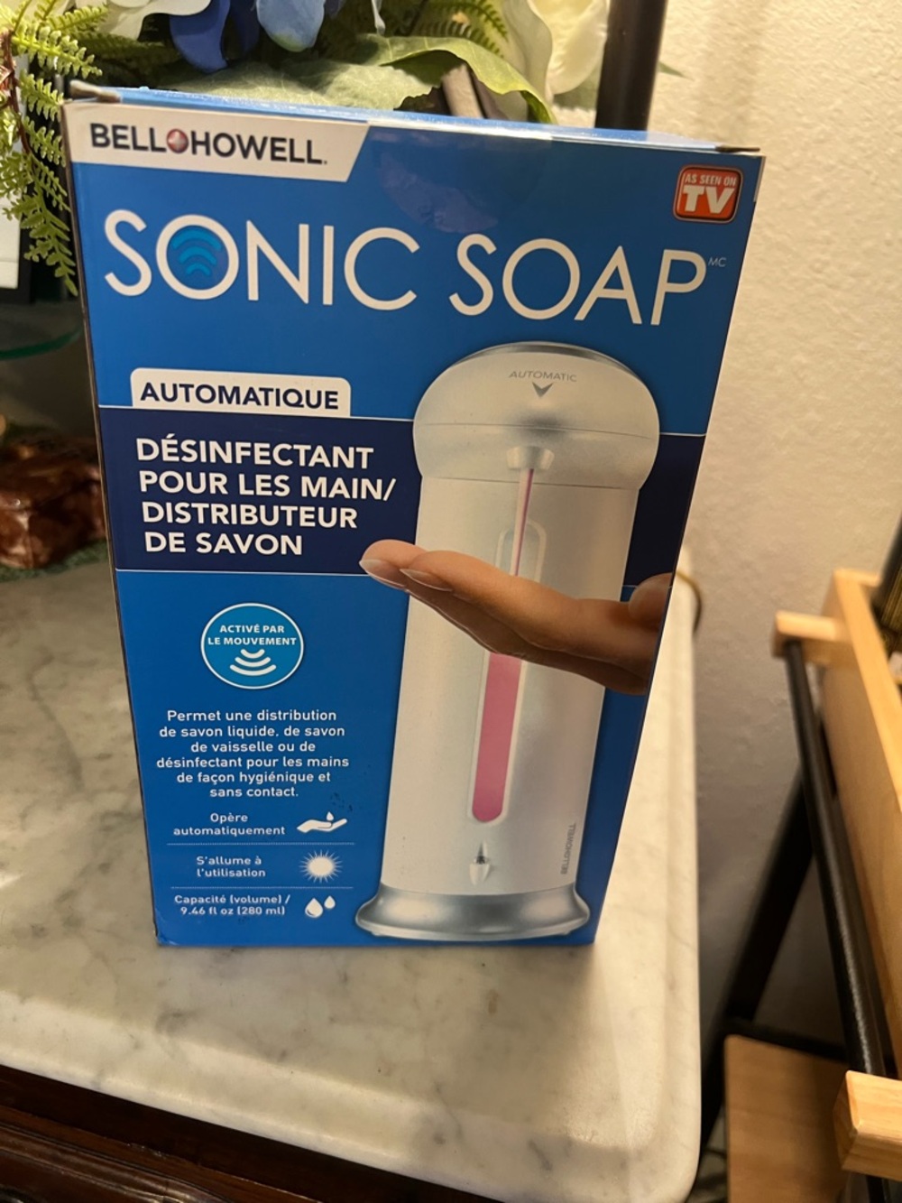 Automatic Sonic Soap Dispenser - White and silver